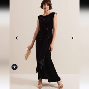 Phase Eight $340 Donna Black Velvet Maxi Dress